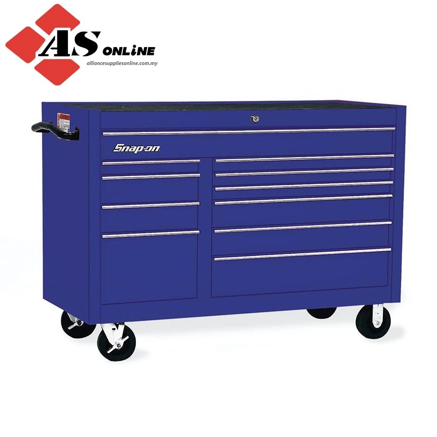 73 15-Drawer Triple-Bank Classic Series Three Extra Wide Drawer Roll Cab  with Power Drawer and SpeeDrawer (Midnight Blue), KCP1423PDG