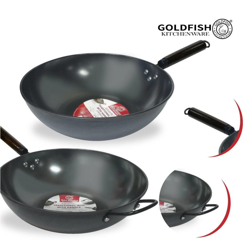 Traditional Wok With Handle P34WH / P32WH
