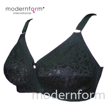 Moderform International Bra Cup C Wireless Solid Black Color Lace  M219