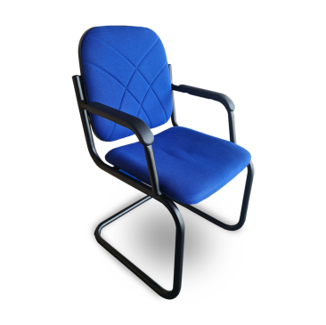 Blue Office Chair Penang with ArmRest 54cm (L) x 90cm (H) 50cm(W) | Kerusi Pejabat Murah