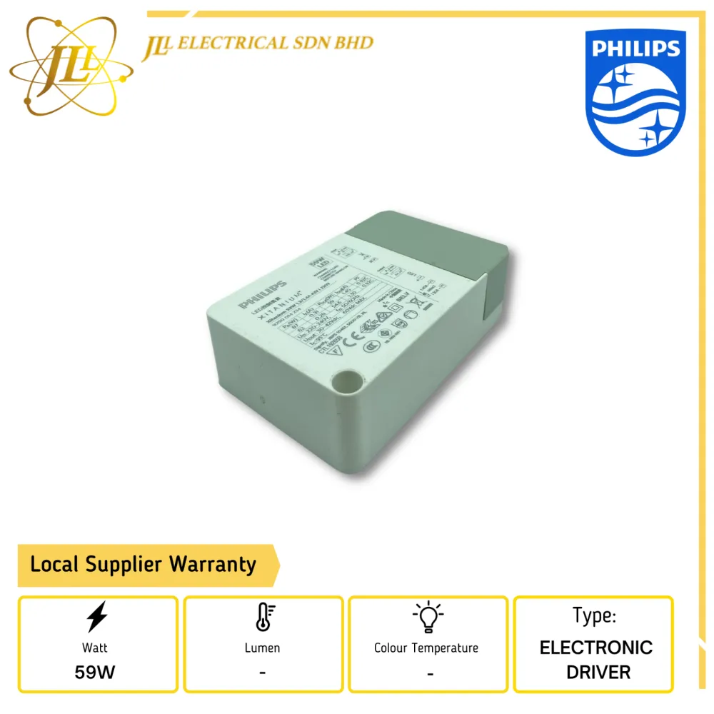 PHILIPS XITANIUM 59W 1.3/1.4A 42V I 230V LED ELECTRONIC BALLAST DRIVER 929001423480