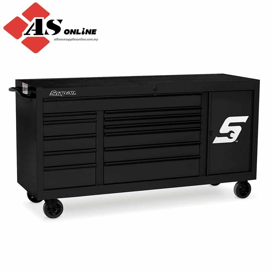 SNAP-ON 73" 12-Drawer Double-Bank Classic Series 96 Roll Cab with Bulk Section (Flat Black with Black Trim and Blackout Details) / Model: KRA2496POT