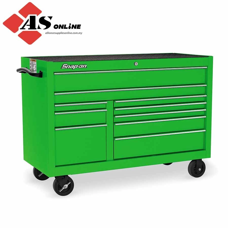 SNAP-ON 55" 10-Drawer Double-Bank Classic Series Roll Cab (Extreme Green) / Model: KRA2422PJJ