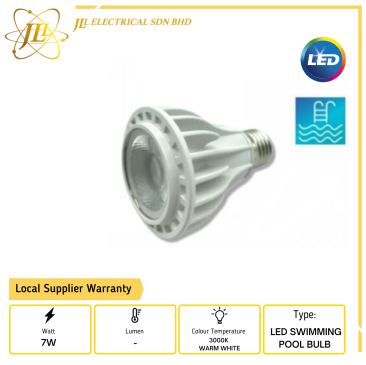 JLUX 12V 7W PAR20 E27 3000K WARM WHITE LED SWIMMING POOL BULB