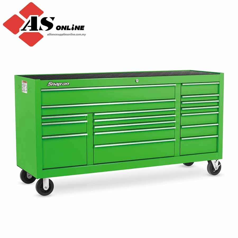 SNAP-ON 73" 17-Drawer Triple-Bank Classic Series Roll Cab (Extreme Green) / Model: KRA2423PJJ