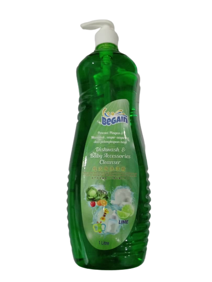 Begain Dishwash & Baby Accessory Liquid Cleaner 1 Litre Lime Hardware Product Malaysia, Johor Wholesaler, Supplier, Supply, Supplies | Bio Clean Wholesale Sdn Bhd