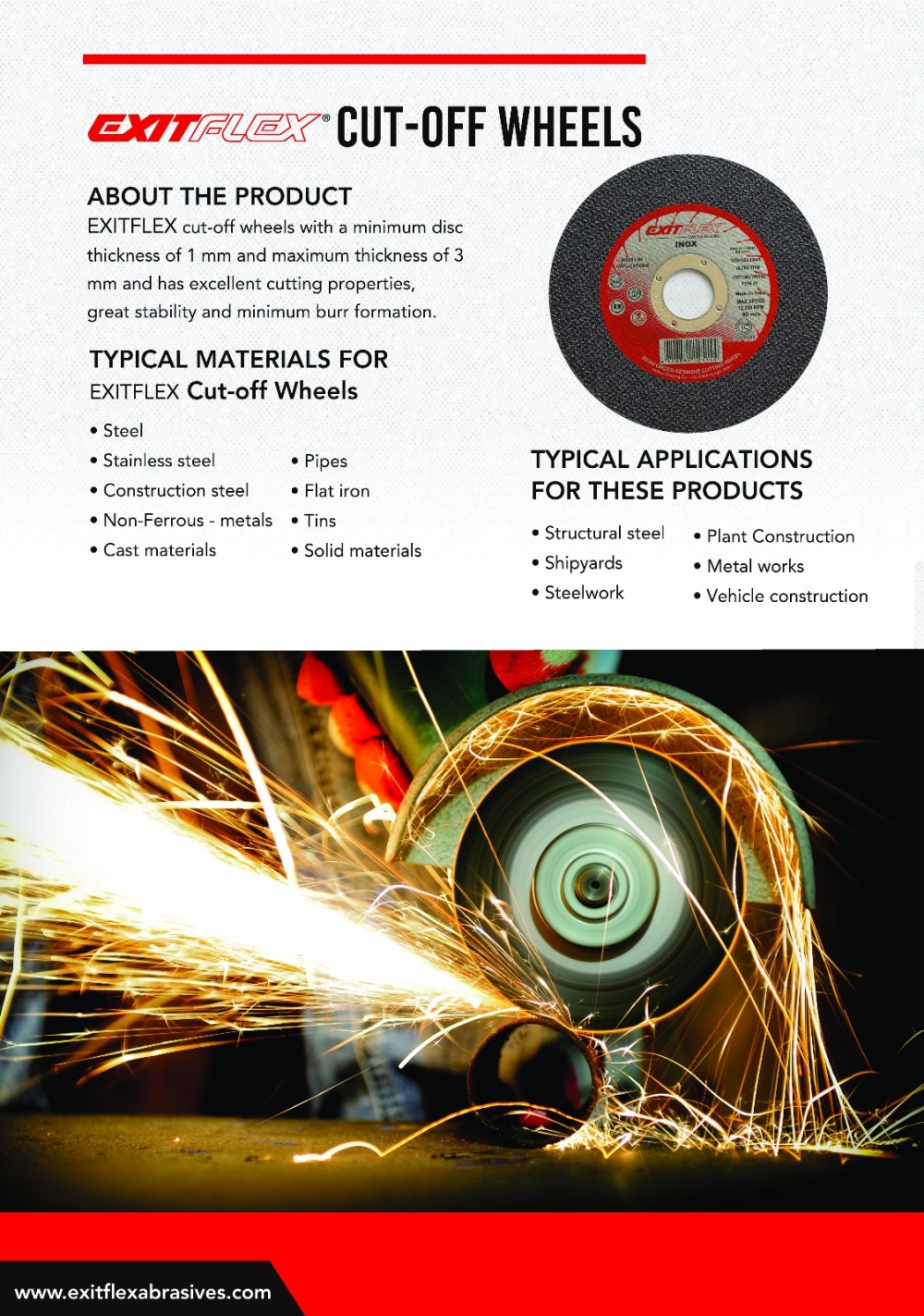 EXITFLEX CUTTING & GRINDING WHEEL/DISC