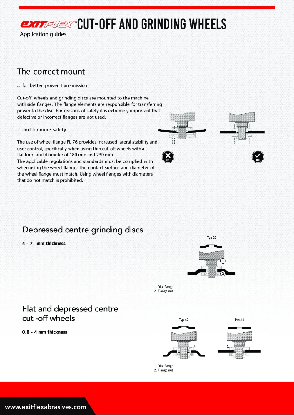 EXITFLEX CUTTING & GRINDING WHEEL/DISC