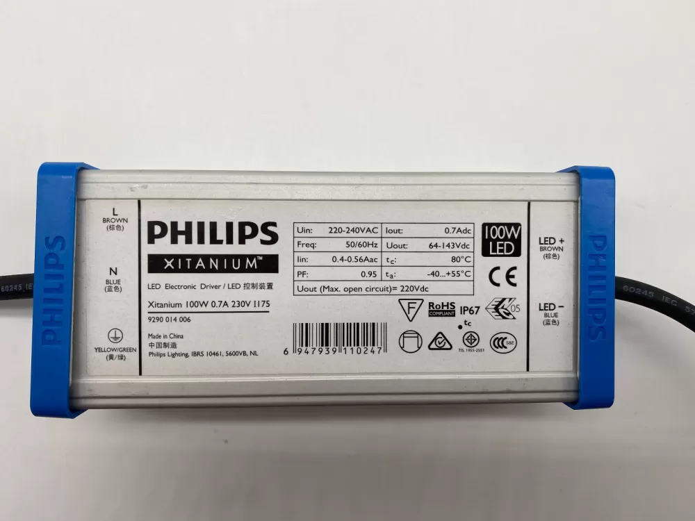 PHILIPS XITANIUM LED ELECTRONIC DRIVER/BALLAST 100W 0.7A 230V I175 9290014006