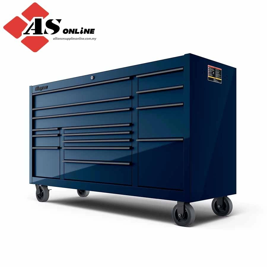 SNAP-ON 73" 15-Drawer Triple-Bank Classic Series Three Extra Wide Drawer Roll Cab with Power Drawer and SpeeDrawer / Model: KCP1423ZHE