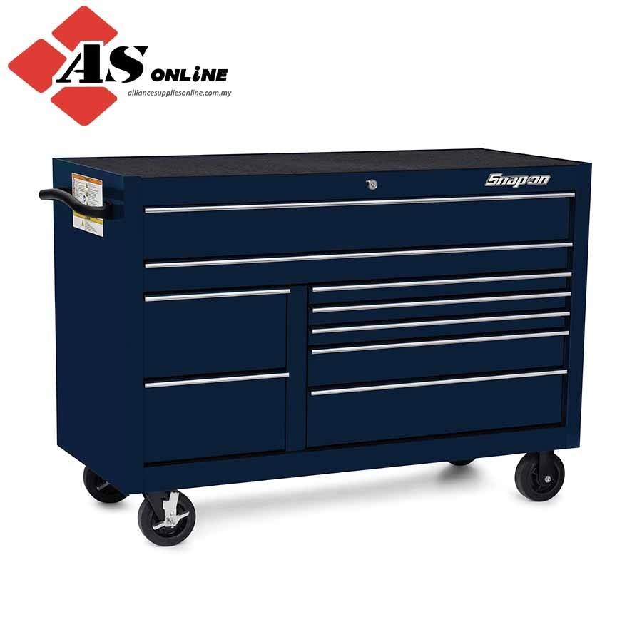 SNAP-ON 55" Nine-Drawer Double-Bank Classic Series Roll Cab with Power Drawer (Midnight Blue) / Model: KCP2422PDG