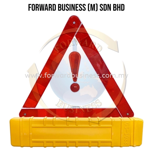 CAR EMERGENCY TRIANGLE REFLECTOR foldable Stand Service PVC BOX