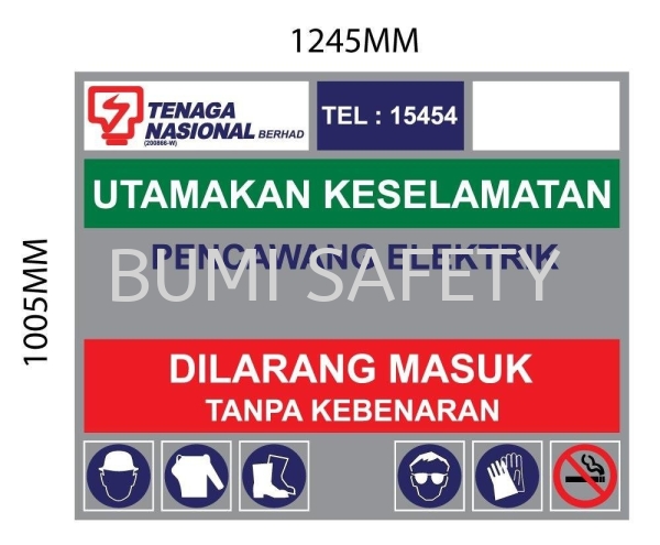 Sub Station Nama Pencawang Safety Signage Selangor, Kuala Lumpur (KL), Puchong, Malaysia Supplier, Suppliers, Supply, Supplies | Bumi Nilam Safety Sdn Bhd