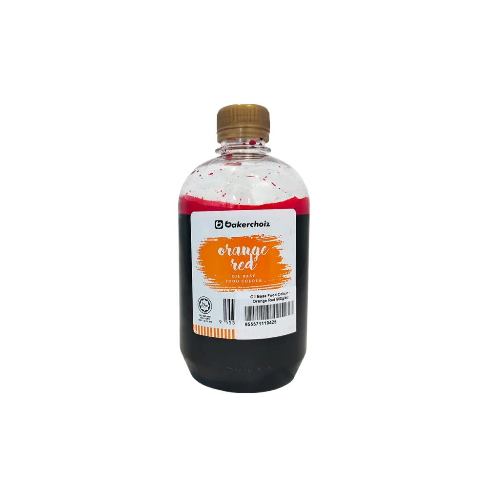 FLO-MY013-500g  Oil Base Food Colour -Orange Red 500g/btl