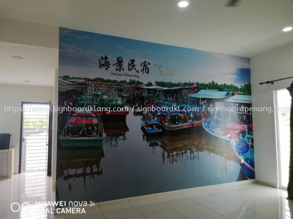 villa chee indoor wallpaper sticker printing at sekinchan Percetakan Kertas Dinding Klang, Malaysia Supplier, Supply, Manufacturer | Great Sign Advertising (M) Sdn Bhd