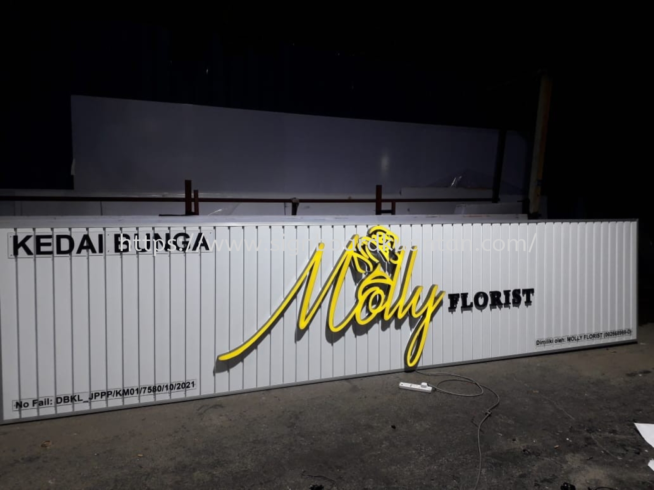 MOLLY ALUMINIUM PANEL 3D LED BOX UP SIGANGE AT KUANTAN