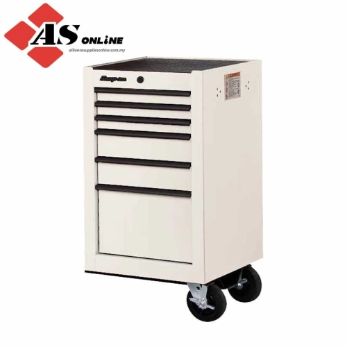 SNAP-ON 20" Six-Drawer Classic Series End Cab (White w/ Black Trim) / Model: KRA2406BPDC