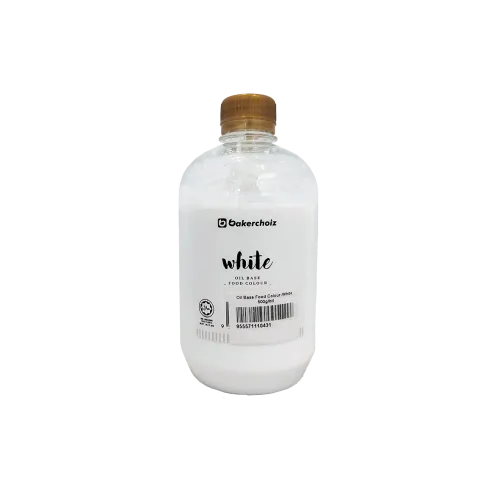 FLO-MY020-500g  Oil Base Food Colour-White 500g/btl