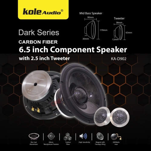 Kole Audio Dark Series Carbon Fiber High End Component Audio System - KA-D902