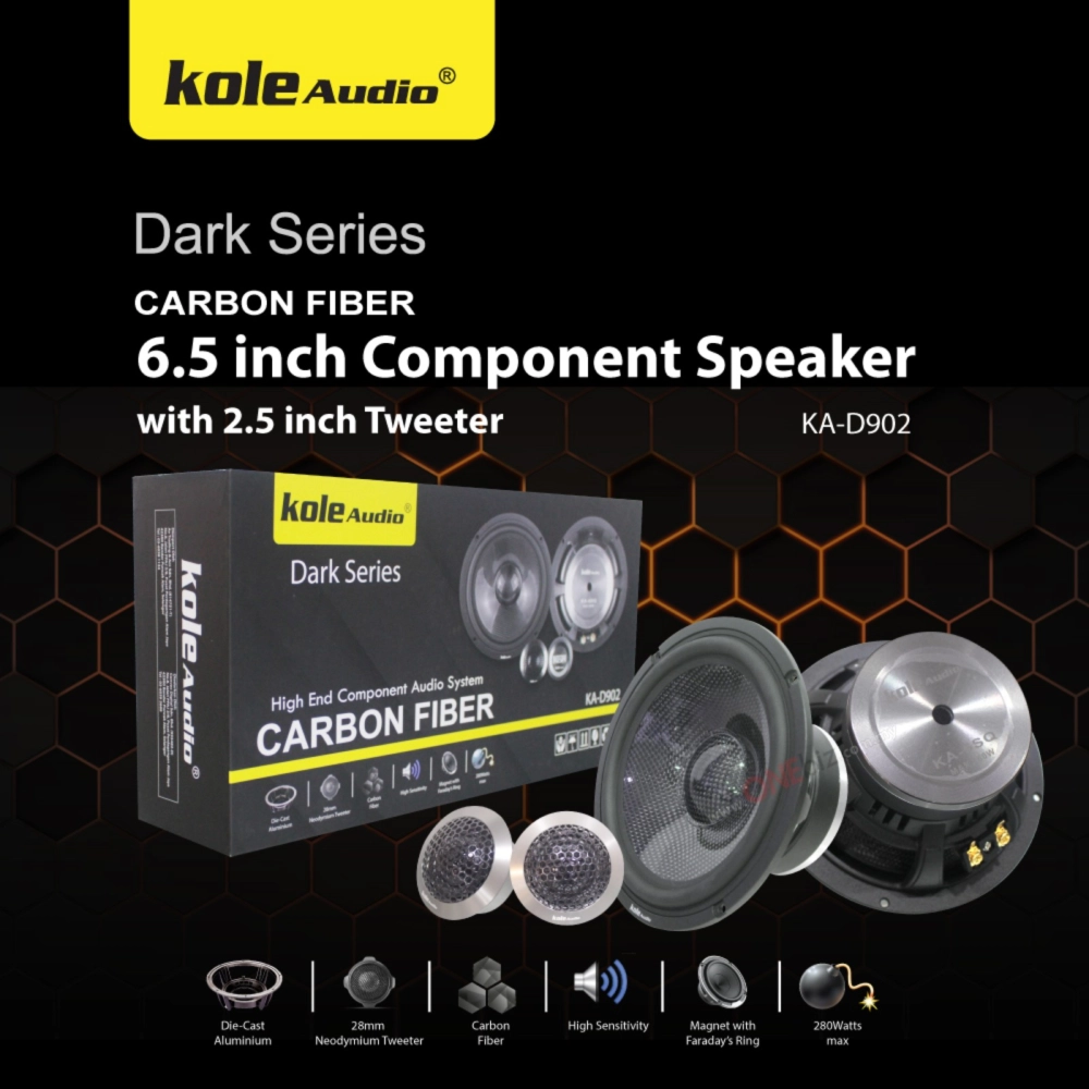 Kole Audio Dark Series Carbon Fiber High End Component Audio System - KA-D902