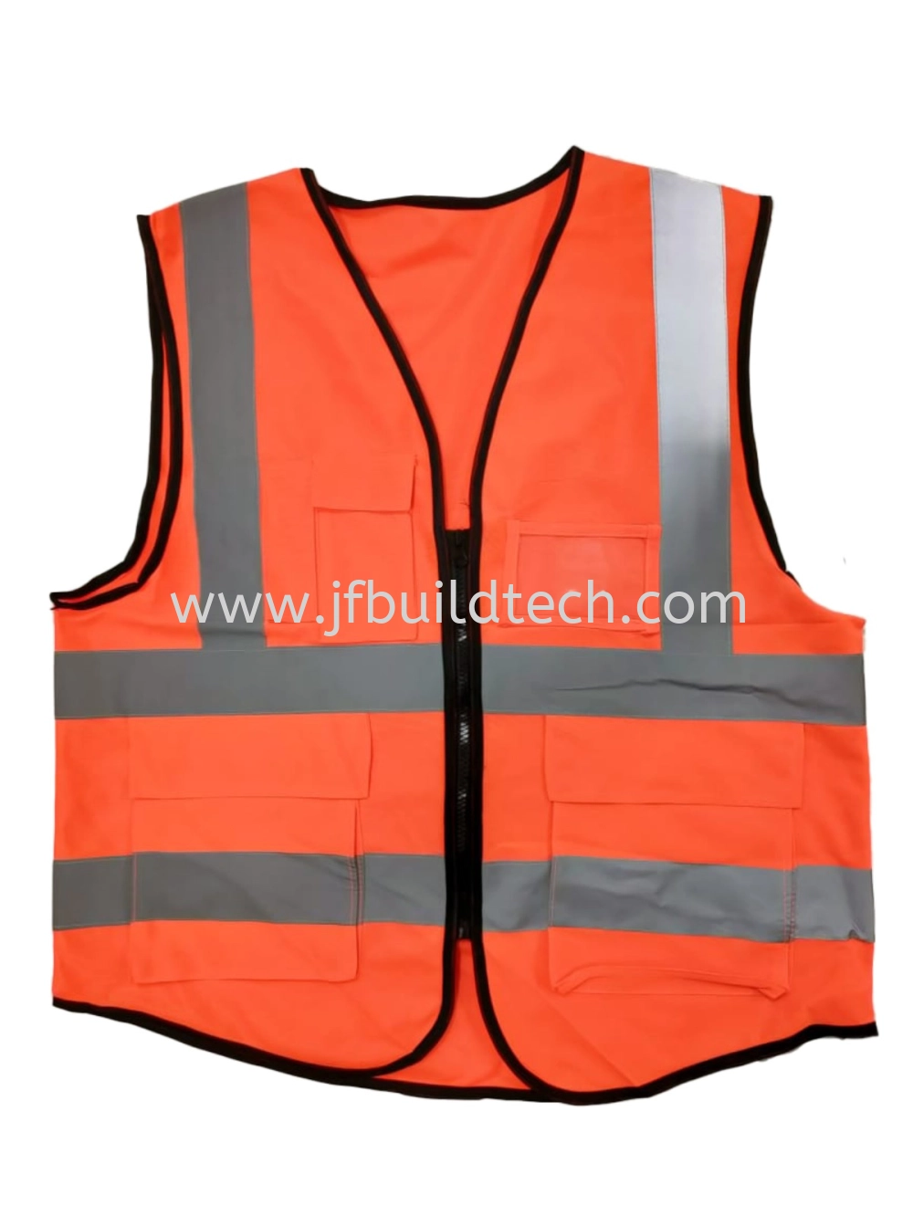 JF POLYESTER SAFETY VEST C/W 4 POCKETS