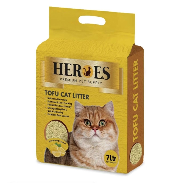 60689 Heroes 7L Tofu Cat Litter - Lemon Tofu Heroes Cat Litter Selangor, Malaysia, Kuala Lumpur (KL), Sungai Buloh Supplier, Suppliers, Supply, Supplies | Petopet Marketing Sdn Bhd