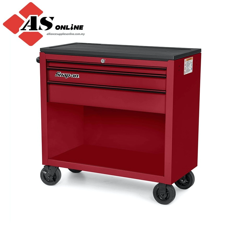 SNAP-ON 40" Three-Drawer Workstation Cart (Candy Apple Red with Black Trim and Blackout Details) / Model: KRSC413BPS