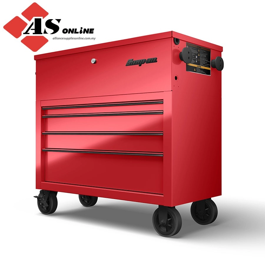 SNAP-ON 40" Four-Drawer Power Cart (Red with Black Trim) / Model: KHP415BN