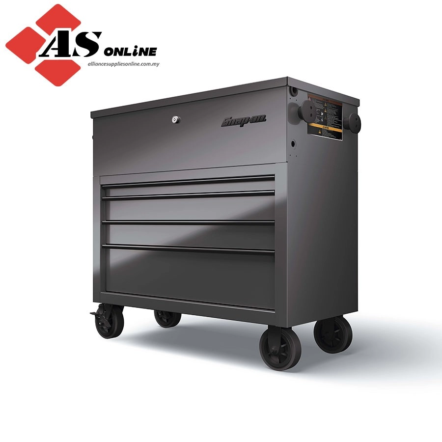 SNAP-ON 40" Four-Drawer Power Cart (Storm Gray with Black Trim and Blackout Details) / Model: KHP415PWZ