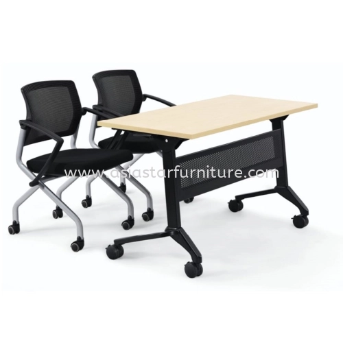 AVA 5 FEET MOVEABLE FOLDING TRAINING | SEMINAR TABLE C/W STEEL MODESTY PANEL