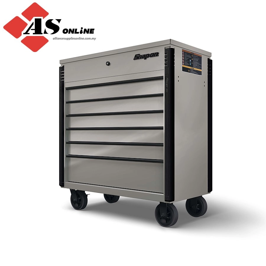 SNAP-ON 40" Six-Drawer Roll Cart (Arctic Silver with Black Trim and Blackout Details) / Model: KRSC46HBLE