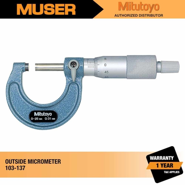 103-137 Outside Micrometer 0-25 mm | Mitutoyo by Muser Vernier Micrometer Mitutoyo Kuala Lumpur (KL), Malaysia, Selangor, Sunway Velocity Supplier, Suppliers, Supply, Supplies | Muser Apac Sdn Bhd