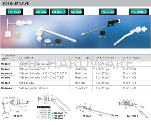 SIDE INLET VALVE