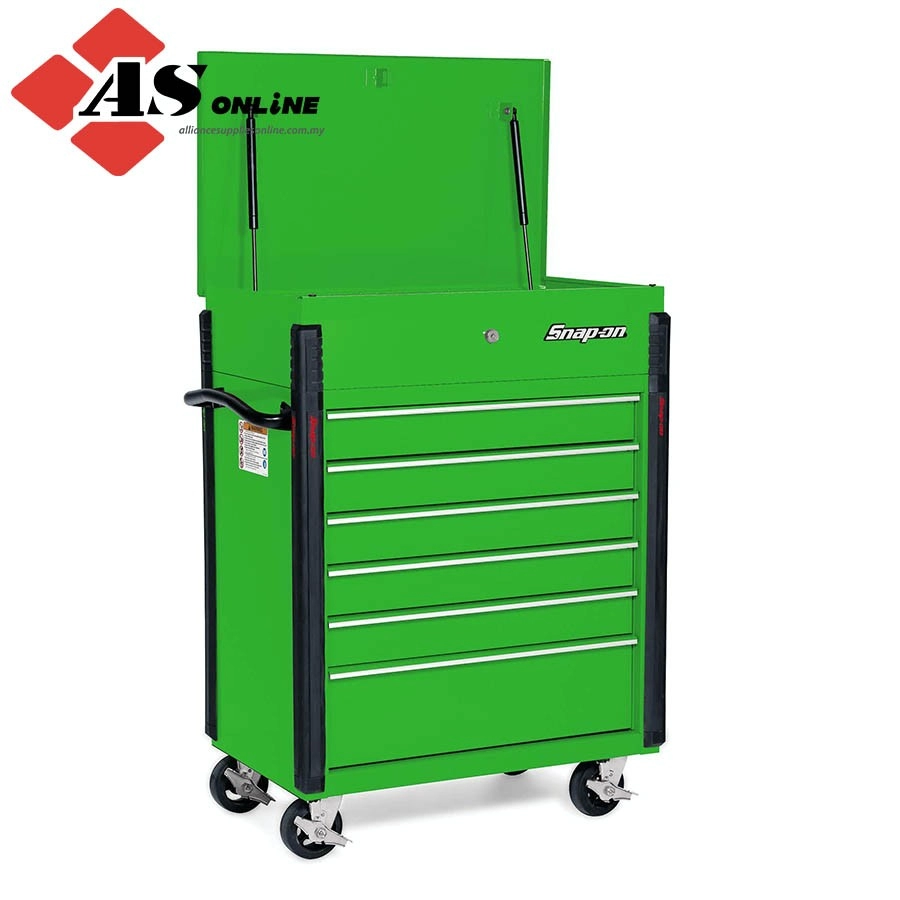 SNAP-ON 32" Six-Drawer Compact Roll Cart (Extreme Green) / Model: KRSC326FPJJ