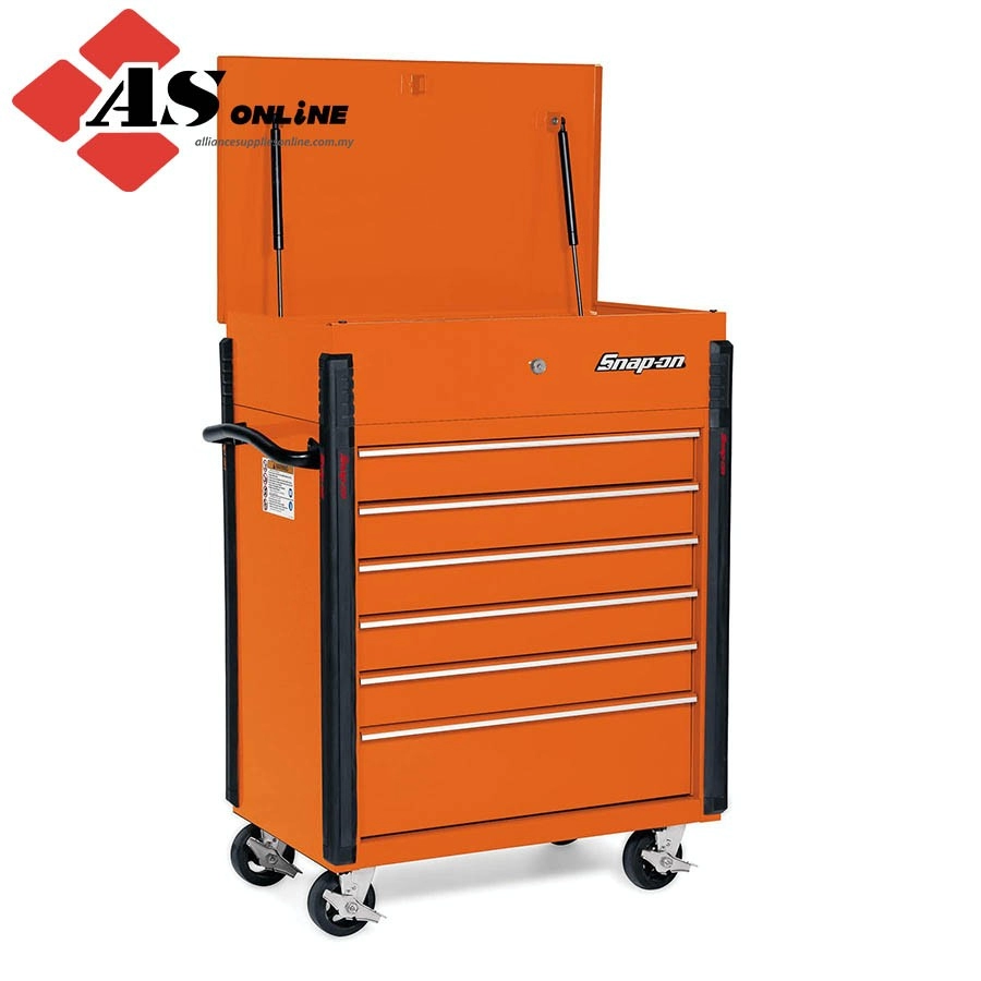 SNAP-ON 32" Six-Drawer Compact Roll Cart (Electric Orange) / Model: KRSC326FPJK