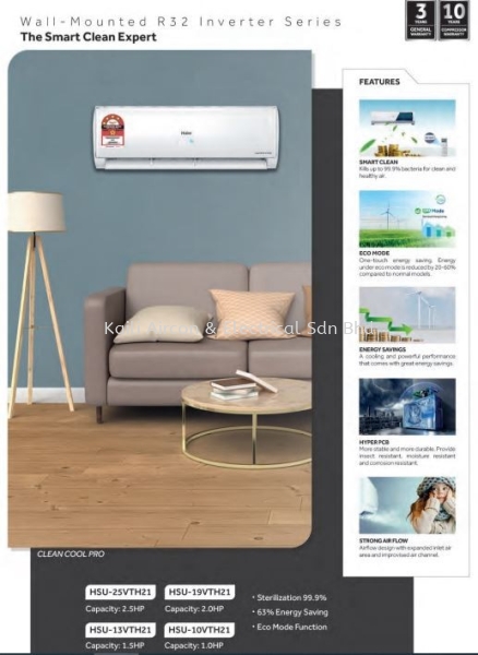 HAIER R32 INVERTER WALL VTH SERIES R32 INVERTER HAIER Johor Bahru (JB), Malaysia, Skudai Supplier, Installation, Supply, Supplies | Kaili Aircon Trading Sdn Bhd