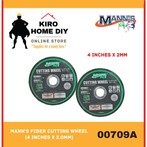 MANN'S Fiber Cutting Wheel (4 Inches x 2.0mm) - 00709A