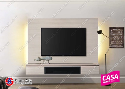 TESORO128-26+80 (6'ft) Ash Modern Feature Wall-Mounted TV Cabinet