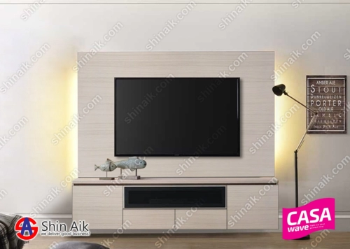 TESORO128-26+82 (6'ft) Ash Modern Feature Wall-Mounted TV Cabinet