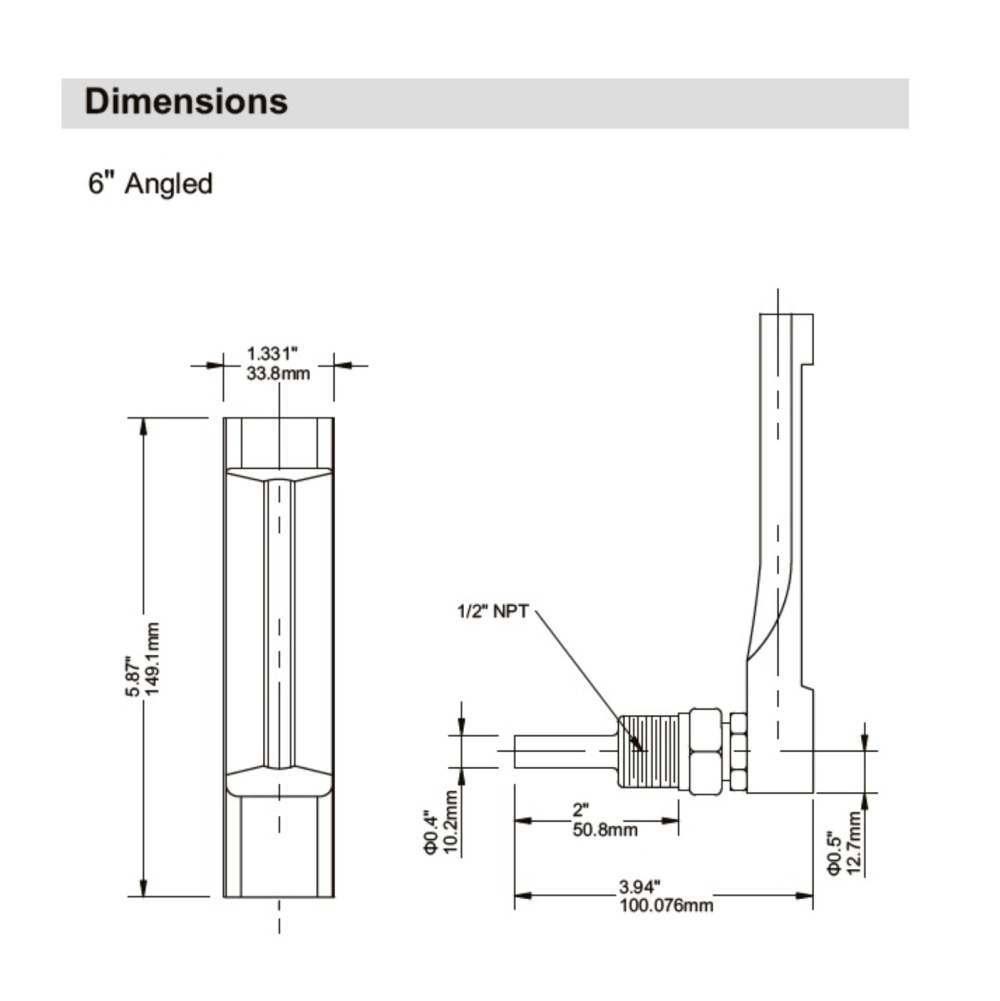 WINTERS | TAG HVAC Gold Case Thermometers