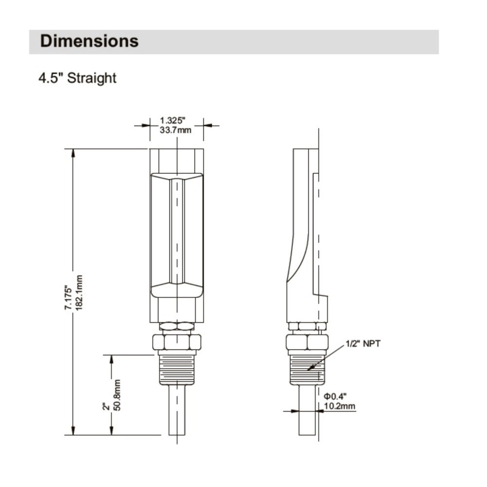 WINTERS | TAG HVAC Gold Case Thermometers