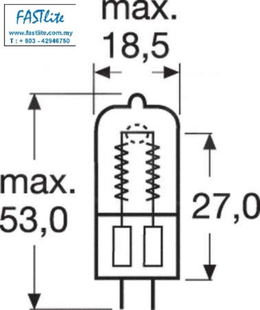 Osram 64516 240v 300w GX6,35 CP97 Display Optic lamp (made in Germany)