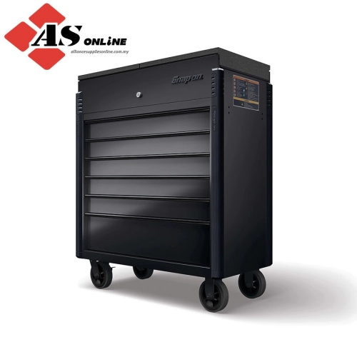 SNAP-ON 40" Sliding Lid Eight-Drawer Bed Liner Shop Cart (Gloss Black with Black Trim and Blackout Details) / Model: KRSC430ABFI7bb