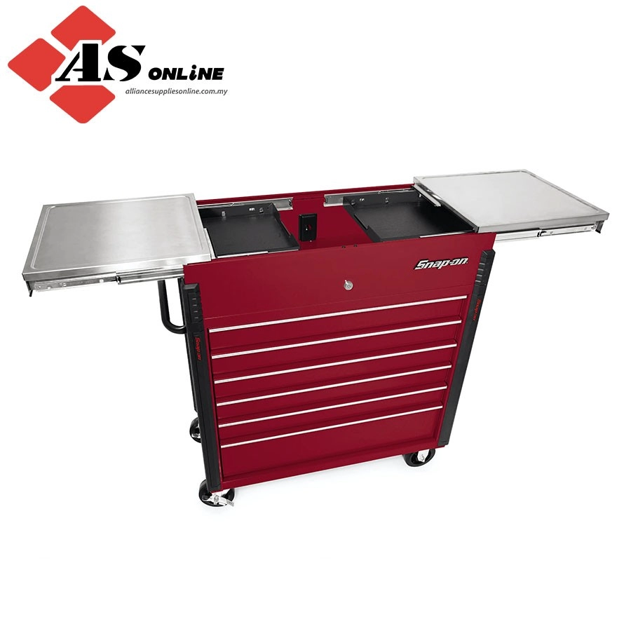 SNAP-ON 40" Sliding Lid Eight-Drawer Stainless Lid Shop Cart (Candy Apple Red) / Model: KRSC430APJH1