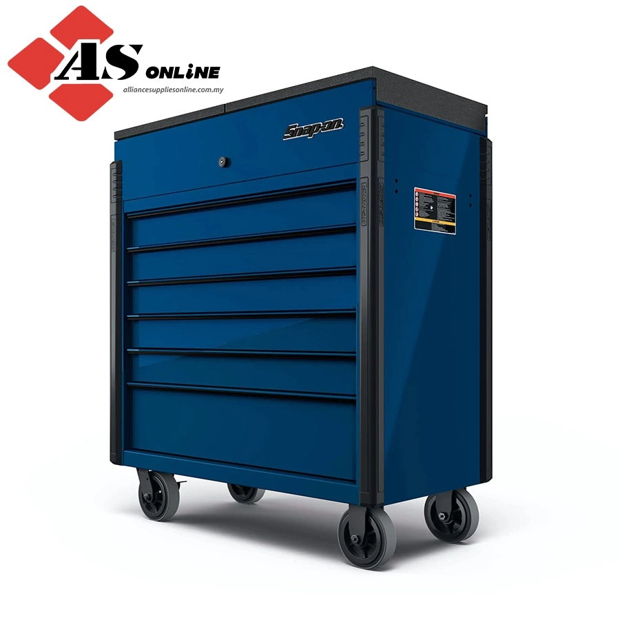 SNAP-ON 40" Sliding Lid Eight-Drawer Bed Liner Shop Cart (Royal Blue with Black Trim and Blackout Details) / Model: KRSC430ABET7