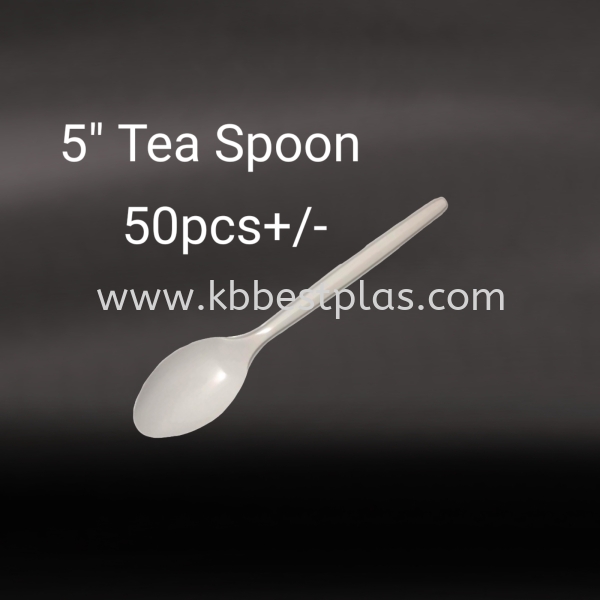 5" Tea Spoon 50pcs+/- Plastic Cutlery Penang, Malaysia, Perak, Kedah, Butterworth, Kepala Batas Supplier, Suppliers, Supply, Supplies | KB BESTPLAS ENTERPRISE (M) SDN BHD