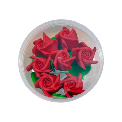 Sugar Paste Flower Rose (Semi Large) - Red