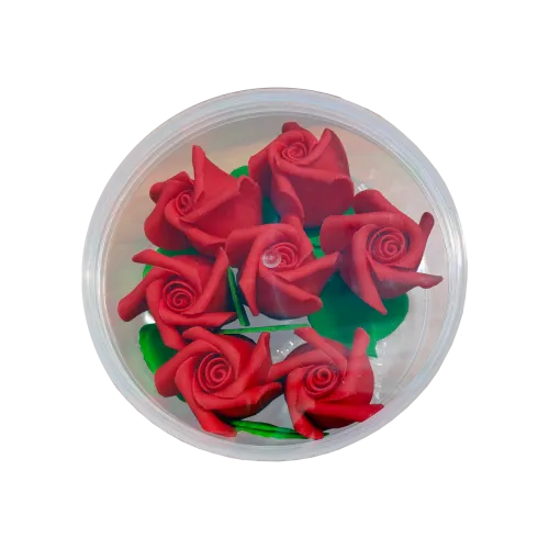 Sugar Paste Flower Rose (Semi Large) - Red