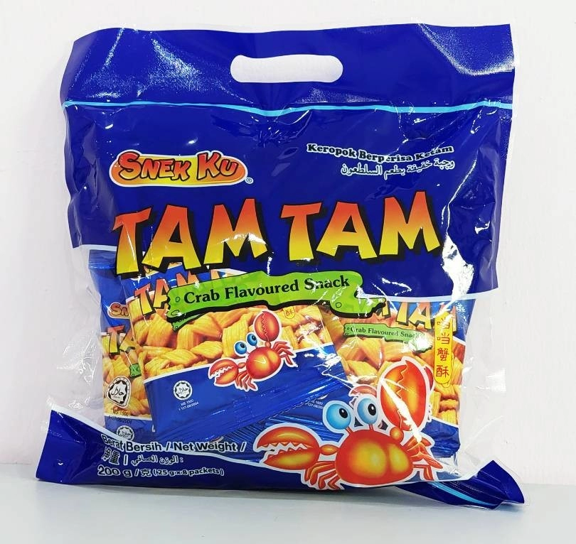 SNEK KU TAMTAM CRAB FLAVOURED SNACKS 25G X 8'S