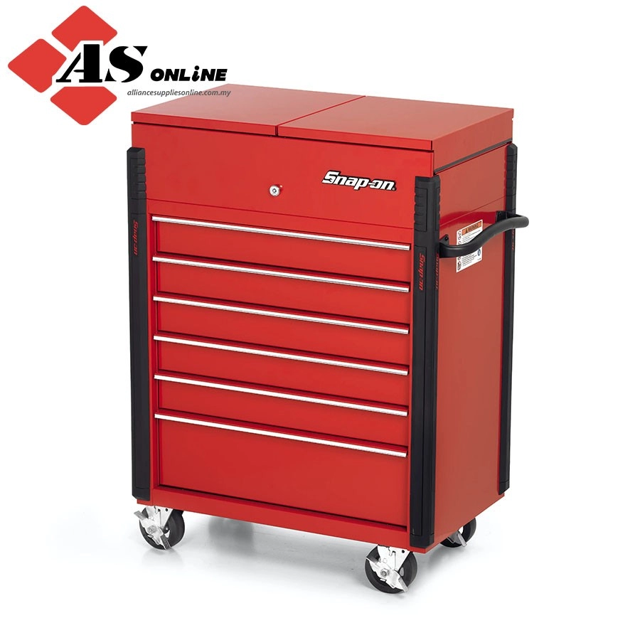SNAP-ON 32" Six-Drawer Compact Split Lid Cart (Red) / Model: KRSC343PBO